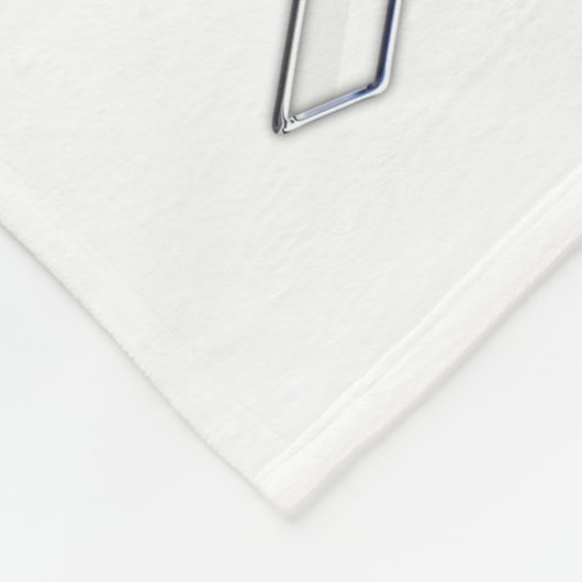 Chrome Print Belted White Ribbon Awareness Fleece Deken (Hoek)