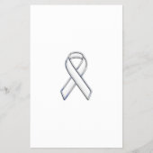 Chrome Print Belted White Ribbon Awareness Flyer (Voorkant)