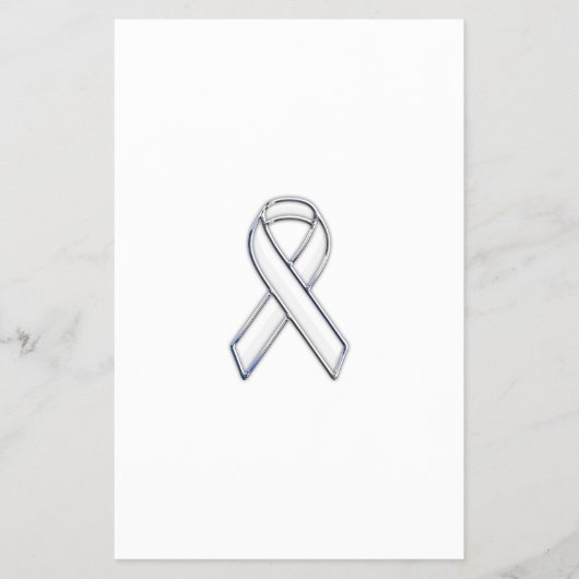 Chrome Print Belted White Ribbon Awareness Flyer (Voorkant)