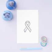 Chrome Print Belted White Ribbon Awareness Flyer (Enkel)