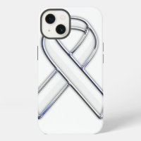 Chrome Print Belted White Ribbon Awareness