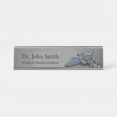 Chrome Professional Caduceus Desk Name Bord Bureau Naambordje (Voorkant)