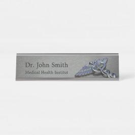 Chrome Professional Caduceus Desk Name Bord Bureau Naambordje