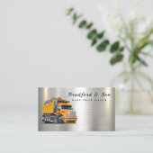 Chrome Professional Dump Truck Service Visitekaartje (Staand voorkant)