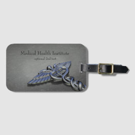 Chrome Professional Medical Caduceus - Bagagelabel