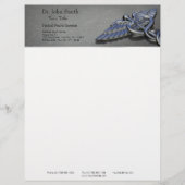 Chrome Professional Medical Caduceus - Letterhead Briefhoofd Ontwerp (Voorkant)