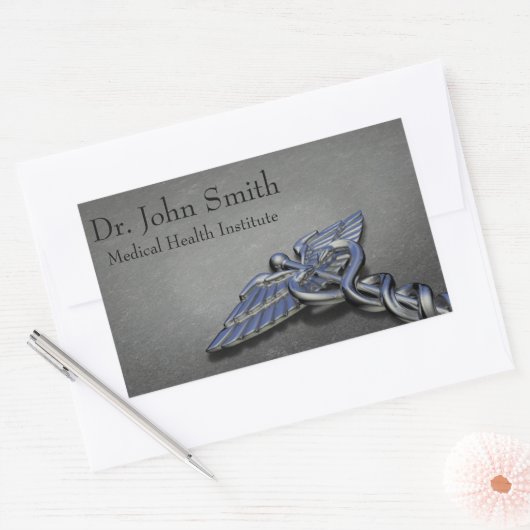 Chrome Professional Medical Caduceus - Sticker (Envelop)
