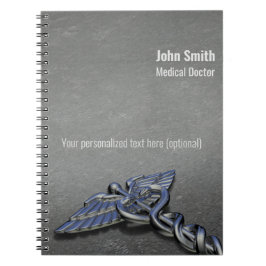 Chrome Professionele Medische Caduceus Notitieboek