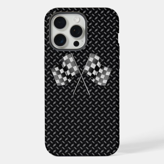Chrome Racing Vlaggen iPhone Hoesje (Achterkant)