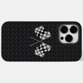 Chrome Racing Vlaggen op geruit leer Case-Mate iPhone Case (Achterkant (horizontaal))