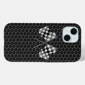 Chrome Racing Vlaggen op Honeycombs Case-Mate iPhone Case (Achterkant (horizontaal))