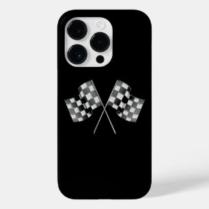 Chrome Racing Vlaggen op Zwart Case-Mate iPhone 14 Pro Hoesje
