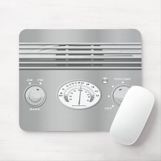 Chrome  radio muismat (Met muis)