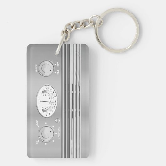 Chrome  radio sleutelhanger (achterkant)