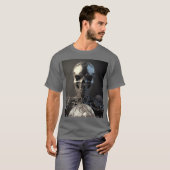 Chrome Robot Soccer Skull - Soccer T-Shirt (Voorkant volledig)