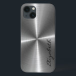 Chrome roestvrij stalen metalen blik iPhone 13 hoesje<br><div class="desc">Chrome Roestvrij stalen metalen blik. Verwijder of wijzig Elizabeth voordat je een object koopt. Het ontwerp is beschikbaar op andere producten.</div>
