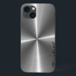 Chrome roestvrij stalen metalen blik Case-Mate iPhone case<br><div class="desc">Chrome Roestvrij stalen metalen blik. Verwijder of wijzig Elizabeth voordat je een object koopt. Het ontwerp is beschikbaar op andere producten.</div>