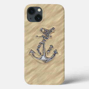 Chrome Rope Anchor in het zand Decor Case-Mate iPhone Case