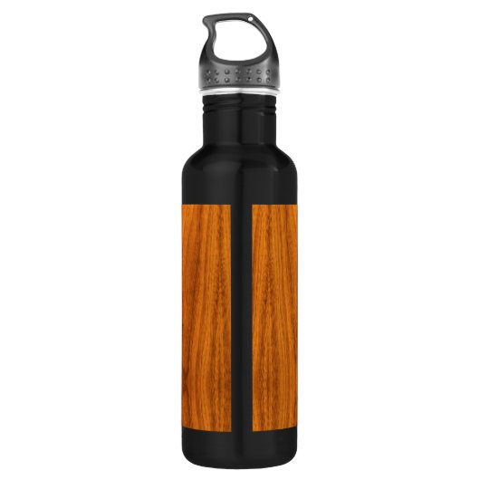 Chrome Rope Anchor op Teak Veneer Waterfles (Achterkant)