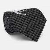 Chrome Running Deer on Carbon Fiber Print Stropdas (Opgerold)