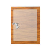 Chrome Running Deer op Fine Teak Print Notitieblok (Linkerzijde)