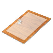 Chrome Running Deer op Fine Teak Print Notitieblok (Schuin)