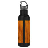 Chrome Running Deer op Fine Teak Print Waterfles (Achterkant)