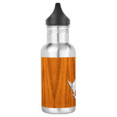 Chrome Running Deer op Fine Teak Print Waterfles (Links)