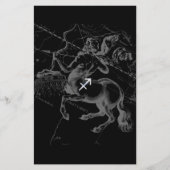 Chrome Sagittarius Zodiac Sign Hevelius circa 1690 Briefpapier (Voorkant)