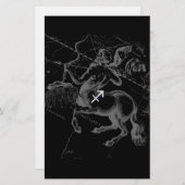 Chrome Sagittarius Zodiac Sign Hevelius circa 1690 Briefpapier (Voorkant / Achterkant)