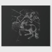 Chrome Sagittarius Zodiac Sign Hevelius circa 1690 Cadeaupapier (Vlak)