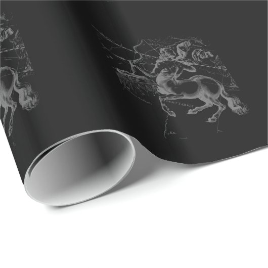 Chrome Sagittarius Zodiac Sign Hevelius circa 1690 Cadeaupapier (Rol Hoek)