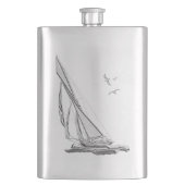 Chrome Sail boot Nautical Print Heupfles (Voorkant)