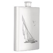 Chrome Sail boot Nautical Print Heupfles (Rechts)