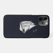 Chrome Sailboot on Carbon Fiber Print Case-Mate iPhone Case (Achterkant (horizontaal))