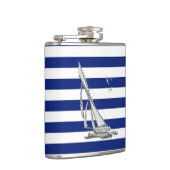 Chrome Sailboot op marineschepen Heupfles (Rechts)