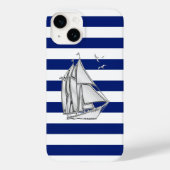Chrome Sailboot Print op marineschepen Case-Mate iPhone Case (Achterkant)