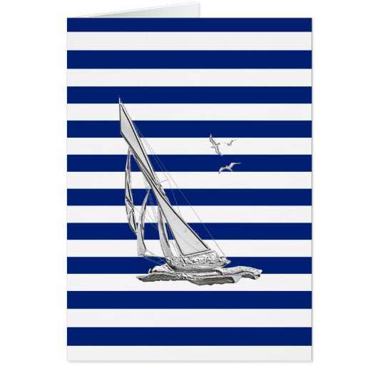 Chrome Sailing on Nautical Stripes (Voorkant)