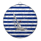 Chrome Sailing on Nautical Stripes Dartbord (Voorkant)