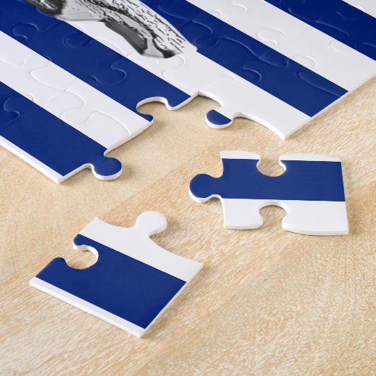 Chrome Sailing on Nautical Stripes Legpuzzel (Zijkant)