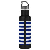 Chrome Sailing on Nautical Stripes Waterfles (Achterkant)