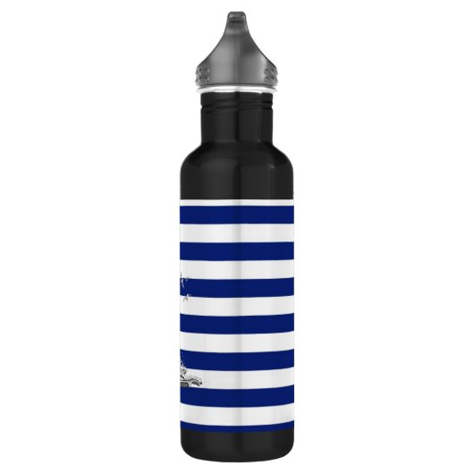 Chrome Sailing on Nautical Stripes Waterfles (Rechts)