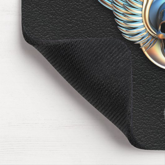 Chrome schedel en vleugels Muismat (Hoek)