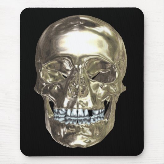 Chrome Schedel Muismat (Voorkant)