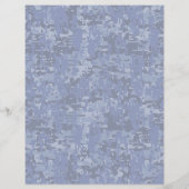 Chrome Schorpioen Sterrenbeeld op Navy Blauwe Camo Flyer (Achterkant)