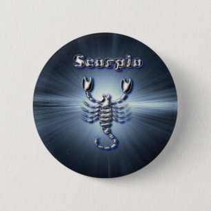 Chrome Scorpio Ronde Button 5,7 Cm