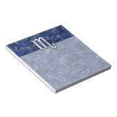 Chrome Scorpio Zodiac Sign on Navy Blue Camo Notitieblok (Schuin)
