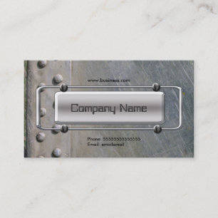 Chrome Silver Grey Metal Company Afbeelding Visitekaartje
