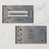 Chrome Silver Grey Metal Company Afbeelding Visitekaartje (Voorkant / Achterkant)