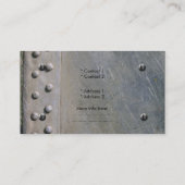 Chrome Silver Grey Metal Company Afbeelding Visitekaartje (Achterkant)